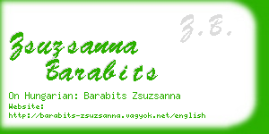 zsuzsanna barabits business card